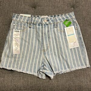 Striped Jean shorts
